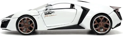 Vista 4 de Jada Hyper-Spec 1:24 W Motors Lykan Hypersport - Coche fundido a presión, color blanco, juguetes para niños y adultos