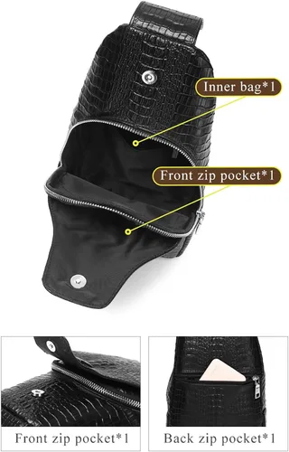 Vista 97 de LUKZIJAES Bolso bandolera de cuero genuino para hombre