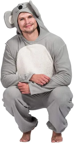 Vista 3 de Snailify Pijama de koala para adultos, disfraz de koala para adultos, Multi colorido