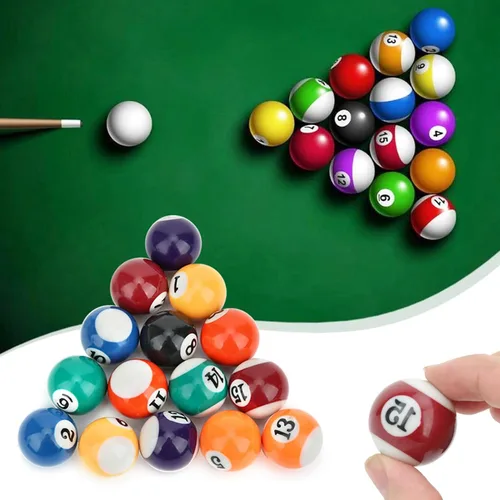 Vista 7 de Juego completo de bolas de billar, bola de billar de resina, juego de bolas de billar de mármol, bolas de billar de resina, bolas de billar