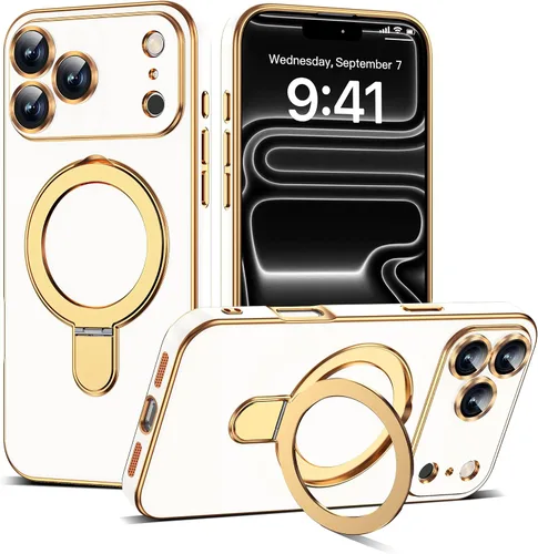 Vista 115 de Funda compatible con iPhone 12 con soporte de anillo magnético invisible [compatible con Mag-Safe] [Protector completo de lente de cámara] Funda