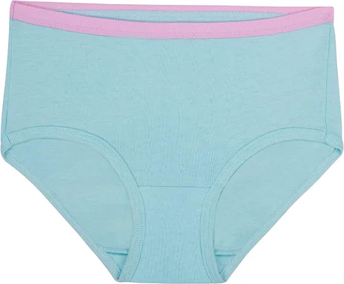 Vista 2 de Fruit of the Loom - Paquete múltiple de pantalones interiores de algodón sin etiqueta para niñas