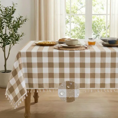 Vista 12 de Deep Dream Mantel rectangular para mesa, manteles rústicos impermeables de algodón y lino, manteles de estilo granja sin arrugas para fiestas