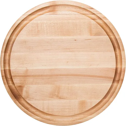 Vista 9 de John Boos Serie CB Tabla de cortar redonda de madera de arce de 15 x 15 pulgadas, 1.75 pulgadas de grosor, bloque de carnicero reversible de 11