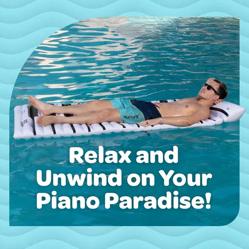 Vista 8 de Flotadores inflables de piscina para adultos, extra grande de 70 x 33 pulgadas, flotador para colchón enrollable, tapete flotante de piscina plano