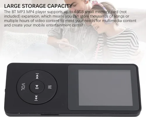 Vista 9 de Reproductor de MP3 reproductor de música grabadora de voz con altavoz, pequeño sonido portátil HiFi sin pérdidas, pantalla HD de 1.8 pulgadas