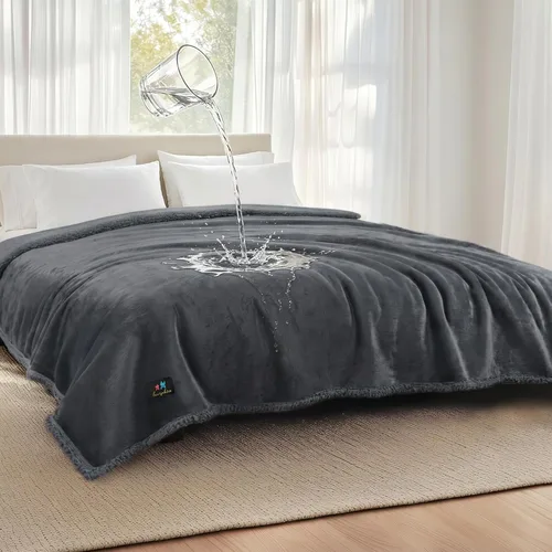 Vista 26 de Cobija impermeable para mascotas, a prueba de líquidos y orina, para sofá, cama, sillón, reversible, vellón, forro polar, protector de muebles