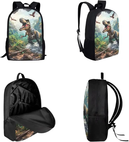 Vista 146 de HUGS IDEA Juego de 3 bolsas escolares con aislamiento térmico para el almuerzo, estuche para lápices