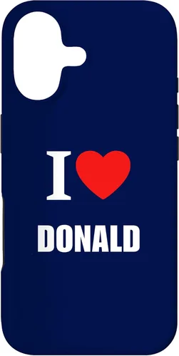Vista 32 de Cute I Love Heart Donald Parents Wife Husband Girl Boy Case for iPhone 16