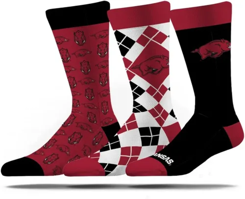 Vista 16 de Strideline Calcetines de vestir NCAA para hombre - The Executive paquete de 3 - Talla única para la mayoría Blue and Orange