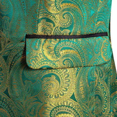 Vista 4 de Barry.Wang Blazer para hombre, abrigo deportivo de cachemira, chaqueta de traje ligero, esmoquin regular, flores, Mardi Gras, regalo de carnaval