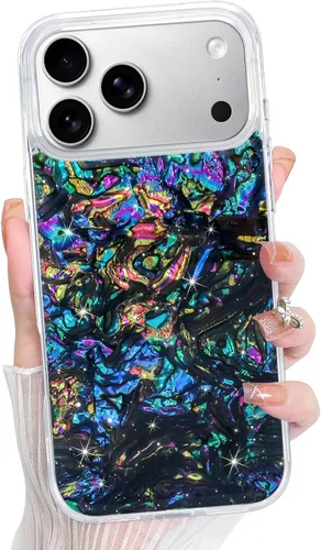 Vista 75 de Bonoma - Funda para iPhone 17 Pro Max 2025 con cristales brillantes, purpurina brillante