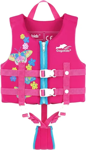 Vista 11 de Gogokids Chaleco de natación para niños pequeños, chaleco de natación de alta calidad para niños de 30-40-50-60-70-80 libras, flotadores para niños