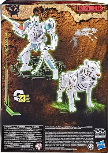 Vista 4 de Transformers Toys Generations War for Cybertron: Kingdom Voyager WFC-K35 Tigatron - Figura de acción para niños de 8 años en adelante, 7 pulgadas