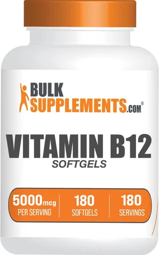 Vista 6 de BulkSupplements Vitamina B12 5000 mcg cápsulas blandas - como cianocobalamina, suplementos de vitamina B12, para apoyo energético, sin gluten