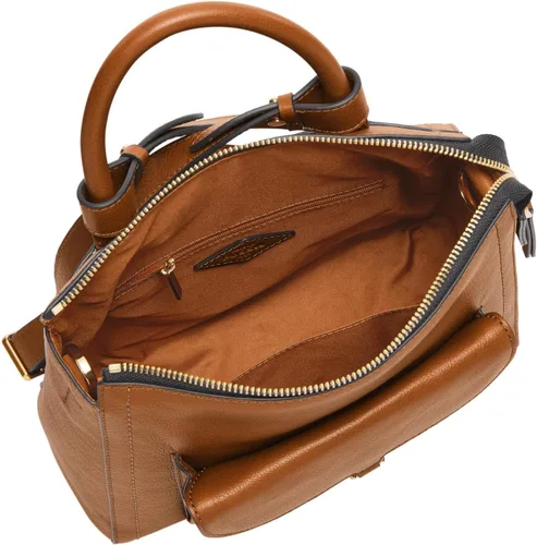 Vista 3 de Fossil Parker - Mini mochila de cuero para mujer, Saddle