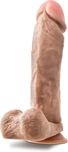Vista 4 de Eden - Consolador grande realista de 9.5 pulgadas, pene suave grueso y realista con fuerte ventosa para jugar con manos libres, juguete sexual