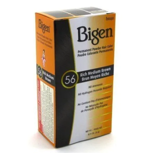 Vista 34 de Bigen - Tinte permanente en polvo, castaño claro #46, 0.21 onzas