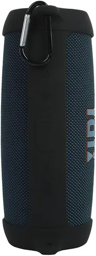 Vista 7 de Funda de silicona para altavoz Bluetooth J.BL Charge 5, funda protectora de viaje portátil con correa para el hombro y mosquetón (negro)