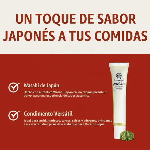 Vista 4 de Muso from Japan - Wasabi real - Sabor auténtico, vegano y sin gluten - 1.52 onzas