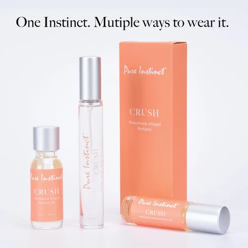Vista 7 de Pure Instinct CRUSH The Original - Perfume de aceite esencial con infusión de feromonas, para sus mujeres, listo para la TSA