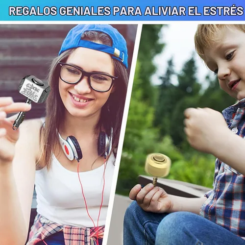 Vista 7 de Fidget Cube, Fidget Hand Finger Spinners Metal 2 en 1, Transformable Fidget Spinner Focus EDC Alivio del Estrés Juguetes Fidgets de la Punta