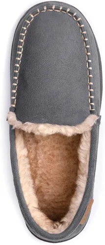 Vista 3 de Zigzagger - Pantuflas estilo mocasín de microgamuza y espuma viscoelástica, para hombre