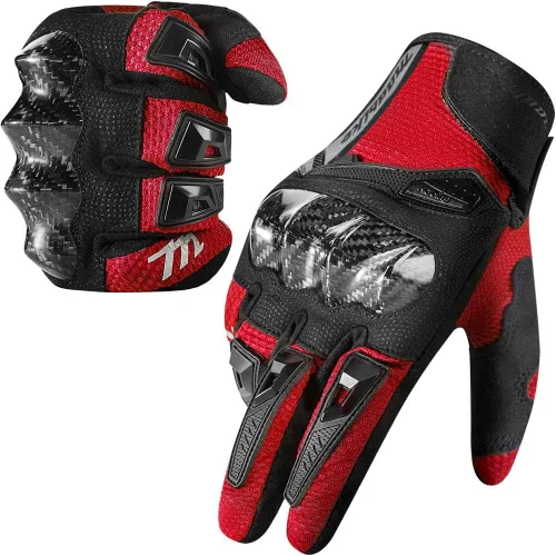 Vista 8 de MADBIKE - Guantes de motocicleta con pantalla táctil para motocross, bicicleta de tierra, aptos para hombres y mujeres, con nudillos protectores