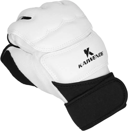Vista 4 de Guantes de kickboxing de medio dedo, también aptos para entrenamiento de taekwondo, entrenamiento ligero, Muay Thai, artes marciales (Karav MAGA)