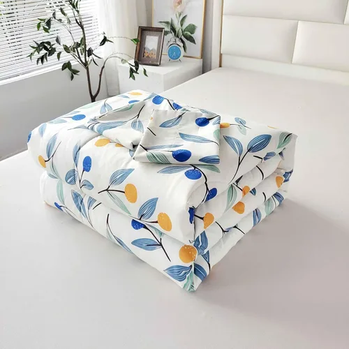 Vista 7 de SDIII - Juego de edredón de 3 piezas, tamaño twin, floral azul, de microfibra suave y ligera, edredón floral azul, juego de ropa de cama vintage