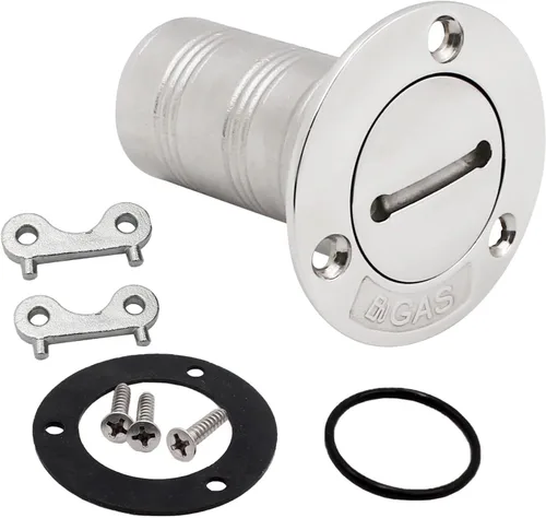 Vista 18 de SHENGHUISS Boat Water/Diesel/Gas/Fuel Deck Fill/Filler 1-1/2 Inch(38mm) with Keyless Cap 316 Stainless Steel Boat Deck Hardware for Boat, Yacht
