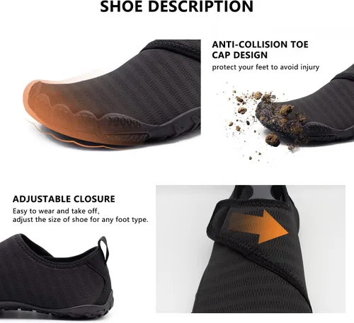 Vista 4 de Zapatos de agua para hombre y mujer, secado rápido, atléticos, zapatos deportivos para exteriores, surf, kayak, caminar, senderismo