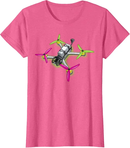 Vista 68 de Freestyle FPV Racing Drone Pilot Acro Quadcopter - Camiseta de sandía, Negro, S
