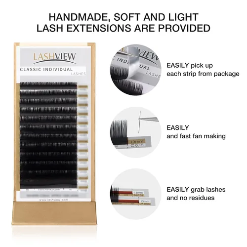 Vista 4 de LASHVIEW Kit de extensión de pestañas, con cabeza de maniquí, suministros de extensión de pestañas para principiantes, kit profesional de extensión