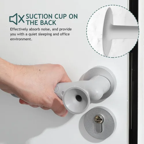 Vista 7 de Toddmomy Guantes para pomo de puerta, 4 cubiertas de silicona para manijas de puerta con ventosa, protector anticolisión para la seguridad