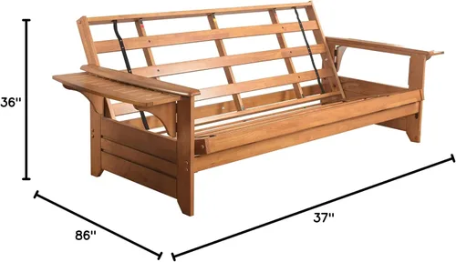 Vista 9 de Kodiak Furniture Marco de madera tradicional Phoenix Queen en Butternut