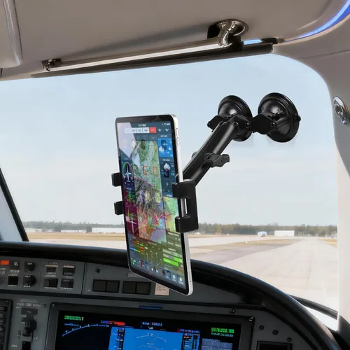 Vista 7 de Pilots - Soporte para tablet con ventosas dobles fuertes, soporte universal para iPad para aviones, coche, barco, camión, parabrisas, compatible
