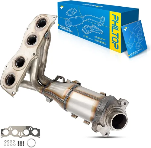 Vista 91 de PHILTOP Convertidor Catalítico de Ajuste Directo para Murano 2009 2010 2011 2012 2013 2014 3.5L, Cáscara de Acero Inoxidable Aluminio 203-1010