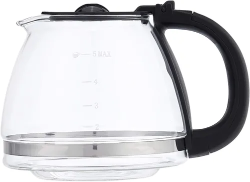 Vista 5 de Amazon Basics - Cafeteras para 5 tazas con filtro reutilizable, Jarras de café, de acero inoxidable y de color negro