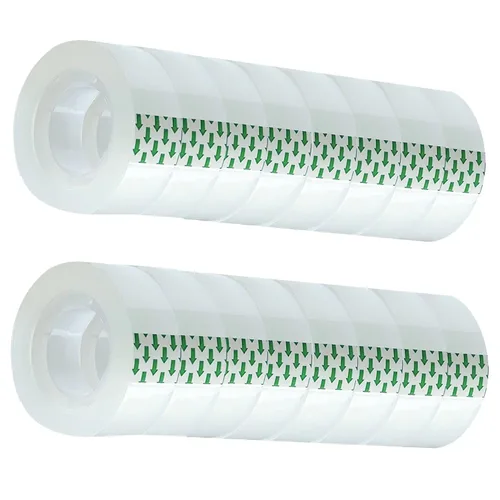 Vista 9 de 6 rollos de recambio de cinta transparente de 3/4 pulgadas x 1000 pulgadas, núcleo de 1 pulgada, rollo de repuesto de cinta de regalo transparente