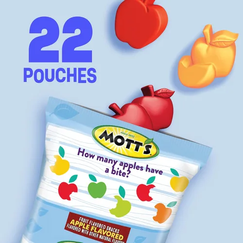 Vista 3 de Mott's Snacks con sabor a frutas, huerto de manzana, sin gluten, 22