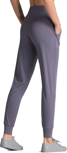 Vista 2 de Dragon Fit - Pantalones deportivos para mujer, con bolsillos y tiro alto, para yoga, ejercicios, pantalones cónicos, pantalones de descanso