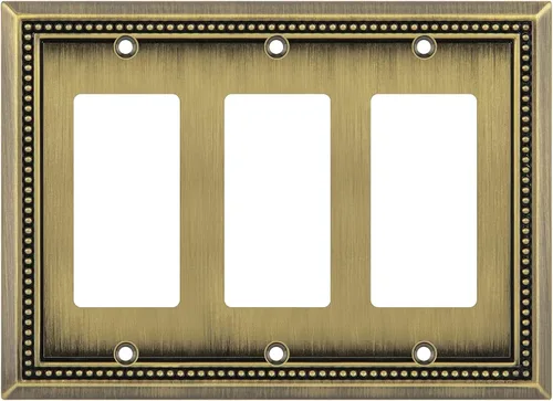 Vista 114 de Henne Bery Sunken Pearls Placa de Pared Decorativa de Servicio Pesado Placa de Interruptor Cubierta de Tomacorriente