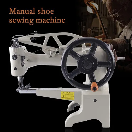 Vista 4 de Máquina de coser para zapatos, máquina de coser de zapatero, máquina de coser industrial de cuero, máquina de coser manual de cuero de 360 grados