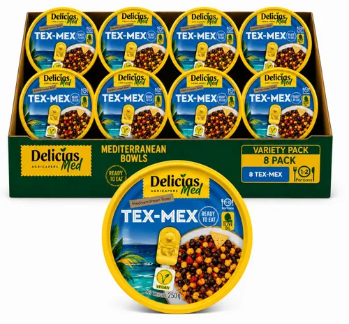 Vista 13 de Delicias Med Mediterranean Ready to Eat Meal, paquete variado, paquete de 6