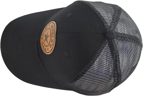 Vista 4 de World Best Dad Ever - Gorra de béisbol con parche de cuero, ajustable bordado, de algodón lavado, para el Día del Padre