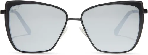 Vista 5 de DIFF Grace Cat Eye - Gafas de sol de metal para mujer, ligeras, de gran tamaño, protección UV400