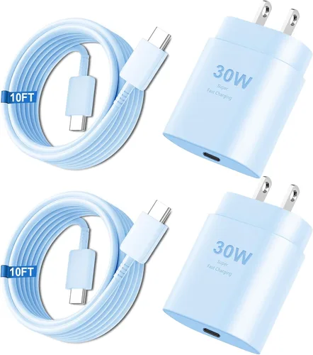 Vista 7 de Cargador de carga rápida para iPhone 18, 17, 16, 15, cargador USB C de 30 W Blanco-30W