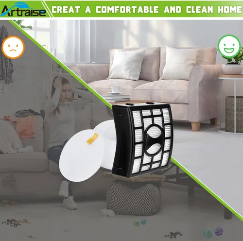 Vista 4 de Artraise Filtro de repuesto Duo Clean para Shark Rotator Powered Lift-Away Speed DuoClean Vacuum NV680 NV681 NV682 NV683 NV800 NV800W NV801 NV803