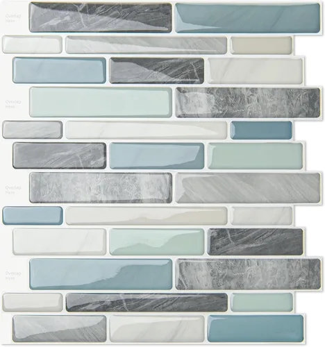 Vista 12 de WOWSTAR 10 hojas de azulejos para salpicaduras de cocina despegar y pegar, azulejos adhesivos para salpicaduras de cocina para pegar en la pared